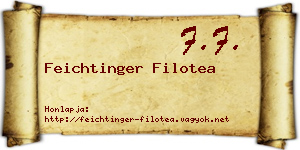 Feichtinger Filotea névjegykártya